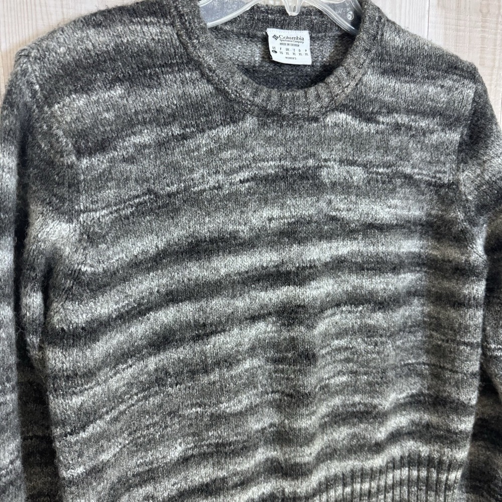 Women's Columbia Wool Blend Space-Dyed Gray Geometric Size Medium Hiking Fall - Picture 5 of 10